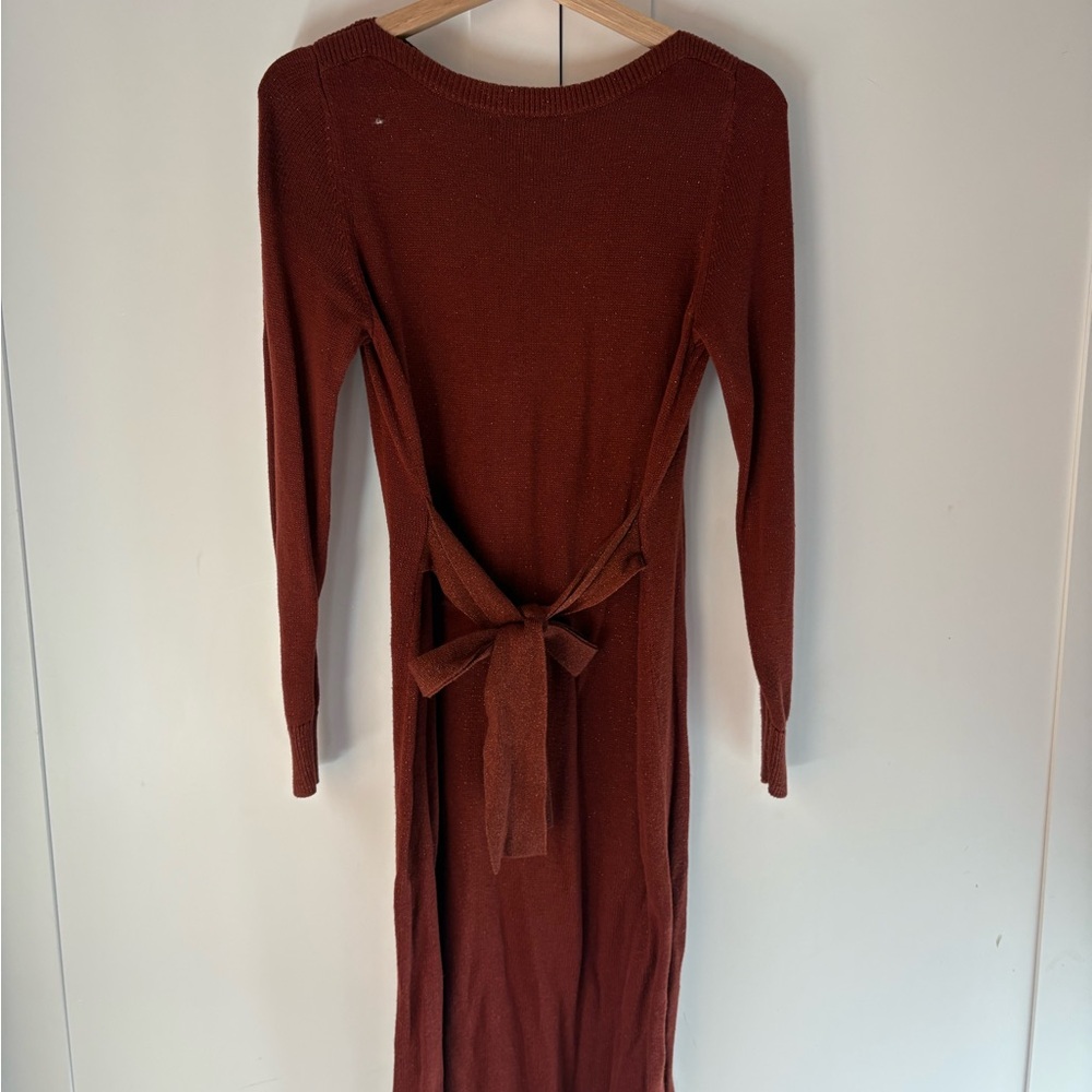 Banana Republic Long Sleeve Rust Dress